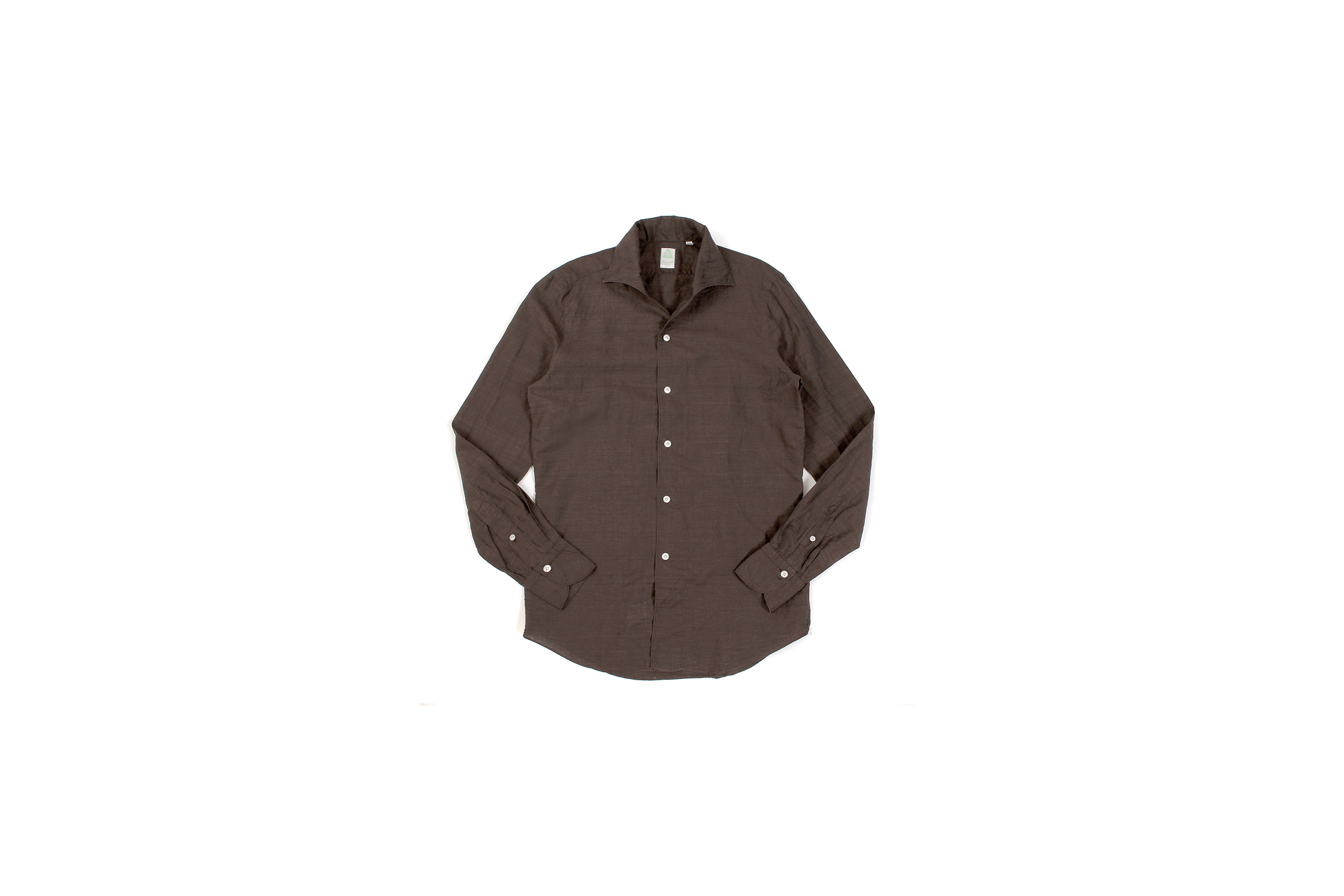 Finamore (フィナモレ) SEUL ITALIAN COLOR COTTON LINEN SHIRTS コットンリネン ワンピースカラー シャツ BROWN (ブラウン・10) made in italy (イタリア製) 2020 春夏新作 愛知 名古屋 altoediritto アルトエデリット