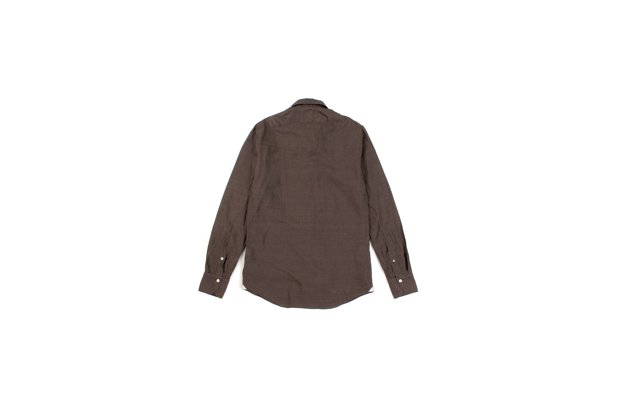 Finamore (フィナモレ) SEUL ITALIAN COLOR COTTON LINEN SHIRTS コットンリネン ワンピースカラー シャツ BROWN (ブラウン・10) made in italy (イタリア製) 2020 春夏新作 愛知 名古屋 altoediritto アルトエデリット