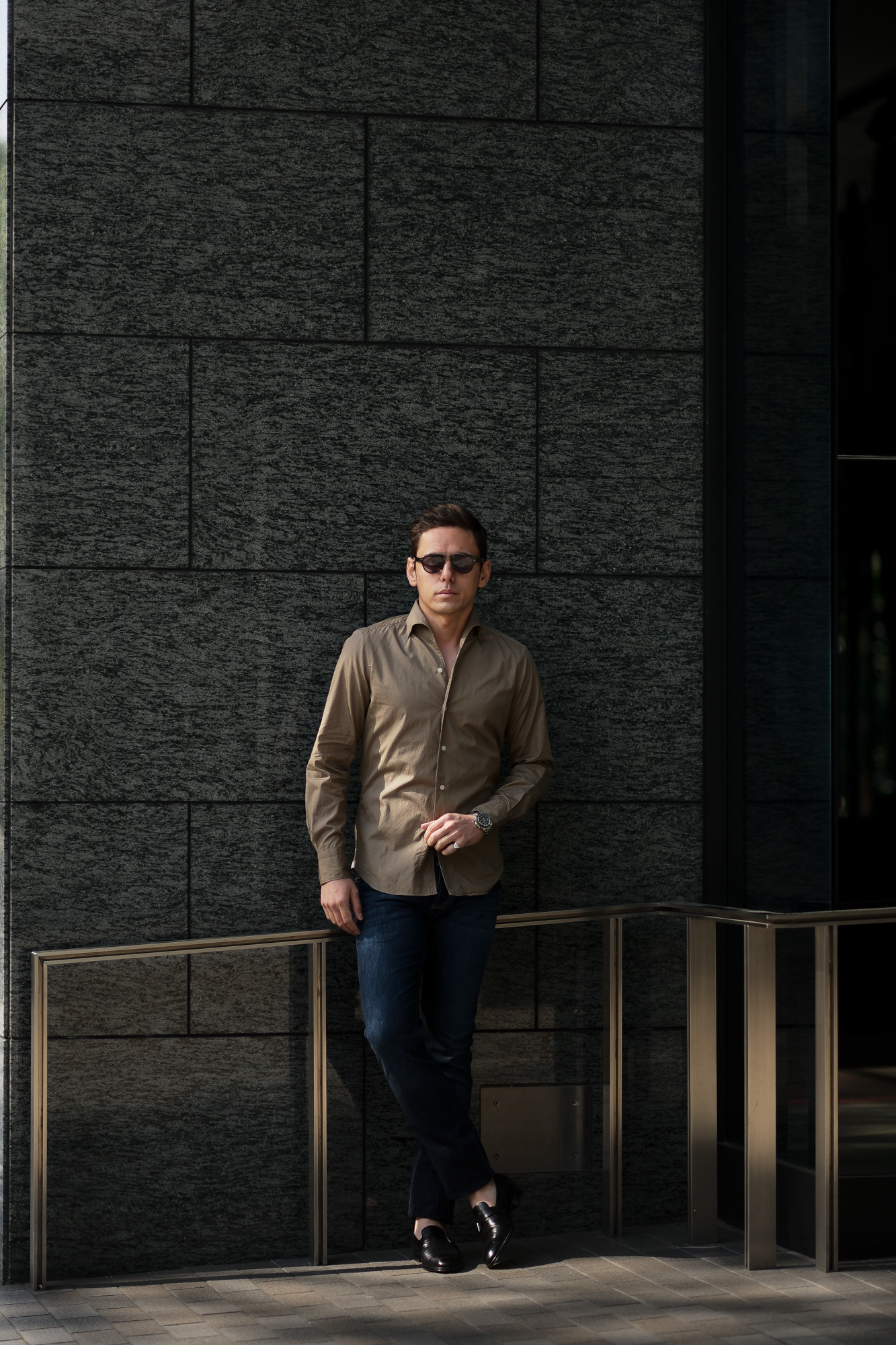 Finamore (フィナモレ) SEUL ITALIAN COLOR COTTON POPLIN SHIRTS コットンポプリン ワンピースカラー シャツ BEIGE (ベージュ・39) made in italy (イタリア製) 2020 春夏新作 愛知 名古屋 altoediritto アルトエデリット