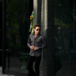 Finamore (フィナモレ) SEUL ITALIAN COLOR COTTON POPLIN SHIRTS コットンポプリン ワンピースカラー シャツ GRAY (グレー・42) made in italy (イタリア製) 2020 春夏新作のイメージ