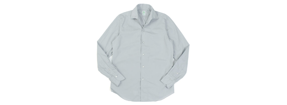 Finamore (フィナモレ) SEUL ITALIAN COLOR COTTON POPLIN SHIRTS コットンポプリン ワンピースカラー シャツ LIGHT GRAY (ライトグレー・41) made in italy (イタリア製) 2020 春夏新作 愛知 名古屋 altoediritto アルトエデリット