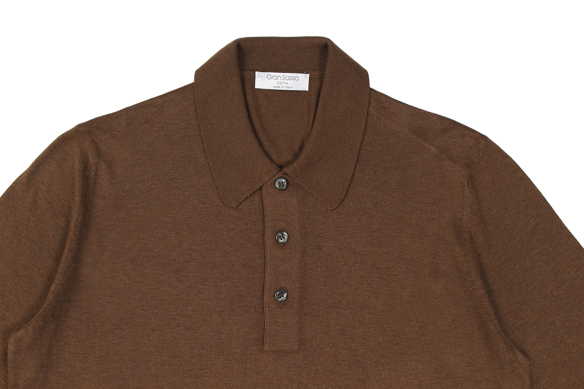 Gran Sasso (グランサッソ) Silk Knit Polo Shirt (シルクニットポロシャツ) SETA (シルク 100%) シルク ニット ポロシャツ GOLD (ゴールド・170) made in italy (イタリア製) 2020 春夏新作 【入荷しました】【フリー分発売開始】 愛知 名古屋 altoediritto アルトエデリット 