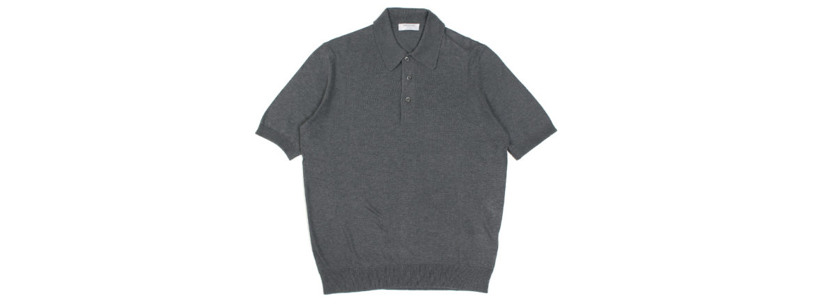 Gran Sasso (グランサッソ) Silk Knit Polo Shirt (シルクニットポロシャツ) SETA (シルク 100%) シルク ニット ポロシャツ GREY (グレー・097) made in italy (イタリア製) 2020 春夏新作 愛知 名古屋 altoediritto アルトエデリット