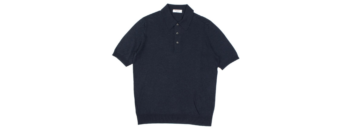 Gran Sasso (グランサッソ) Silk Knit Polo Shirt (シルクニットポロシャツ) SETA (シルク 100%) シルク ニット ポロシャツ NAVY (ネイビー・597) made in italy (イタリア製) 2020 春夏新作 【入荷しました】【フリー分発売開始】 愛知 名古屋 altoediritto アルトエデリット