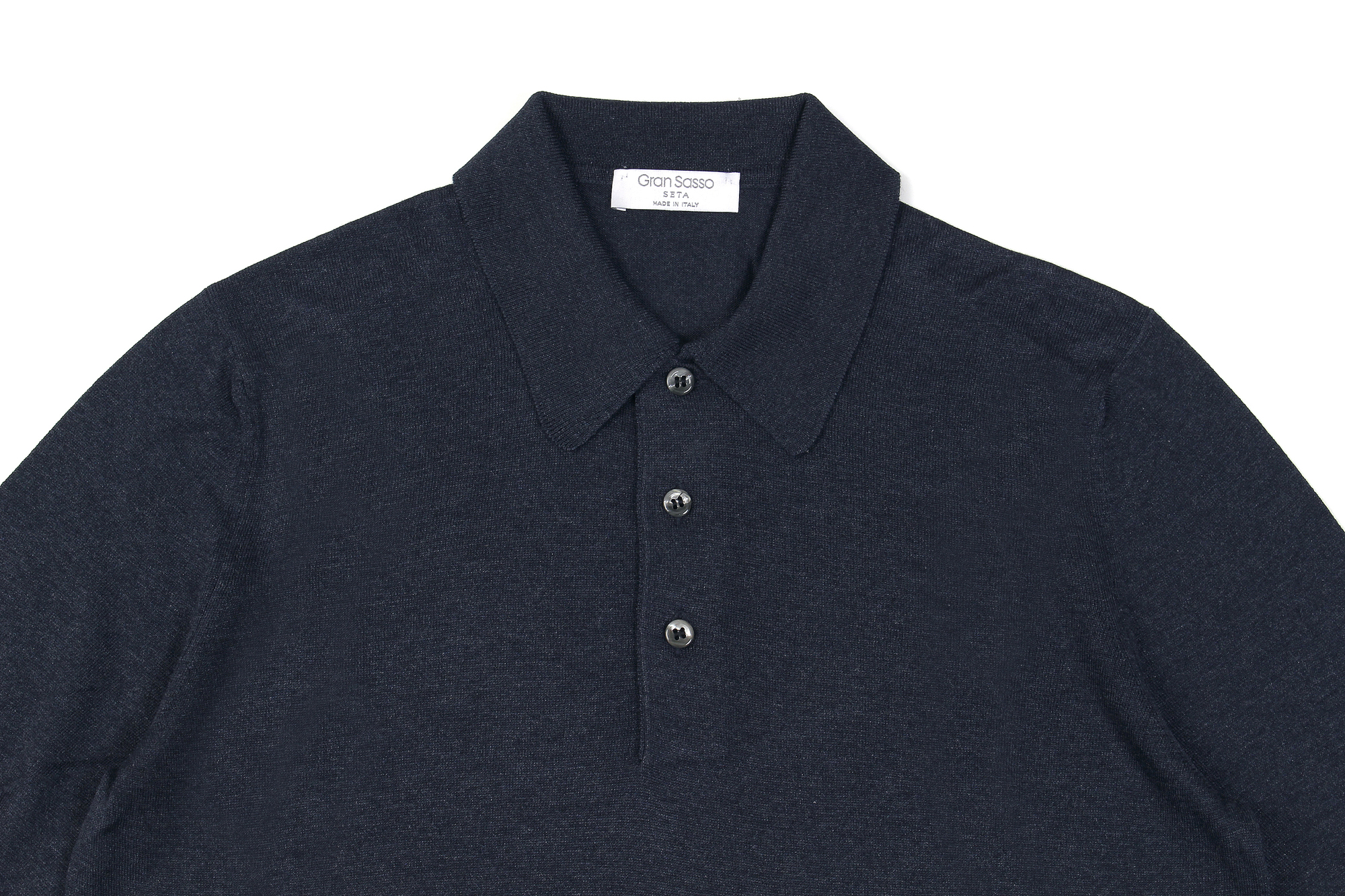 Gran Sasso (グランサッソ) Silk Knit Polo Shirt (シルクニットポロシャツ) SETA (シルク 100%) シルク ニット ポロシャツ NAVY (ネイビー・597) made in italy (イタリア製) 2020 春夏新作 【入荷しました】【フリー分発売開始】 愛知 名古屋 altoediritto アルトエデリット