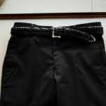 J&M DAVIDSON (ジェイアンドエムデヴィッドソン) 57301SP ENVELOPE BUCKLE TIP END PLAITED BELT 30MM (エンベロープバックルチップエンドプレーテッドベルト 30mm) COWHIDE LEATHER (カウハイドレザー) プンターレ メッシュベルト BLACK (ブラック・999) Made in spain (スペイン製) 2020 春夏新作のイメージ