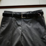 J&M DAVIDSON (ジェイアンドエムデヴィッドソン) 57301SP ENVELOPE BUCKLE TIP END PLAITED BELT 30MM (エンベロープバックルチップエンドプレーテッドベルト 30mm) COWHIDE LEATHER (カウハイドレザー) プンターレ メッシュベルト BLACK (ブラック・999) Made in spain (スペイン製) 2020 春夏新作のイメージ