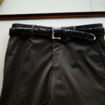 J&M DAVIDSON (ジェイアンドエムデヴィッドソン) 57301SP ENVELOPE BUCKLE TIP END PLAITED BELT 30MM (エンベロープバックルチップエンドプレーテッドベルト 30mm) COWHIDE LEATHER (カウハイドレザー) プンターレ メッシュベルト BLACK (ブラック・999) Made in spain (スペイン製) 2020 春夏新作のイメージ