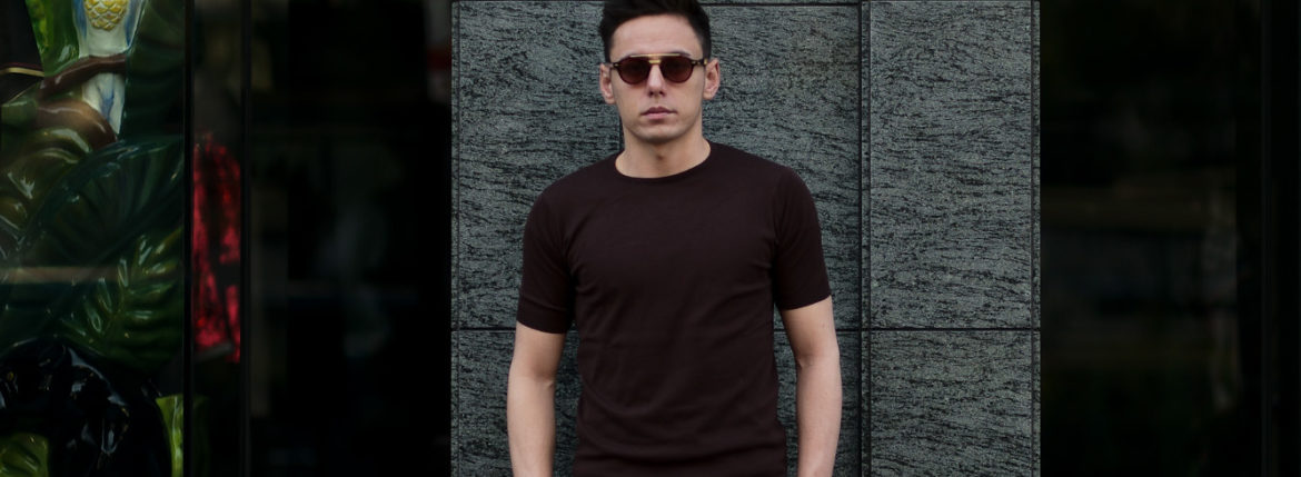 JOHN SMEDLEY(ジョンスメドレー) BELDEN (ベルデン) SEA ISLAND COTTON (シーアイランドコットン) ショートスリーブ コットンニット Tシャツ COFFEE BEAN (コーヒービーン) Made in England (イギリス製) 2020 春夏新作 愛知 名古屋 altoediritto アルトエデリット