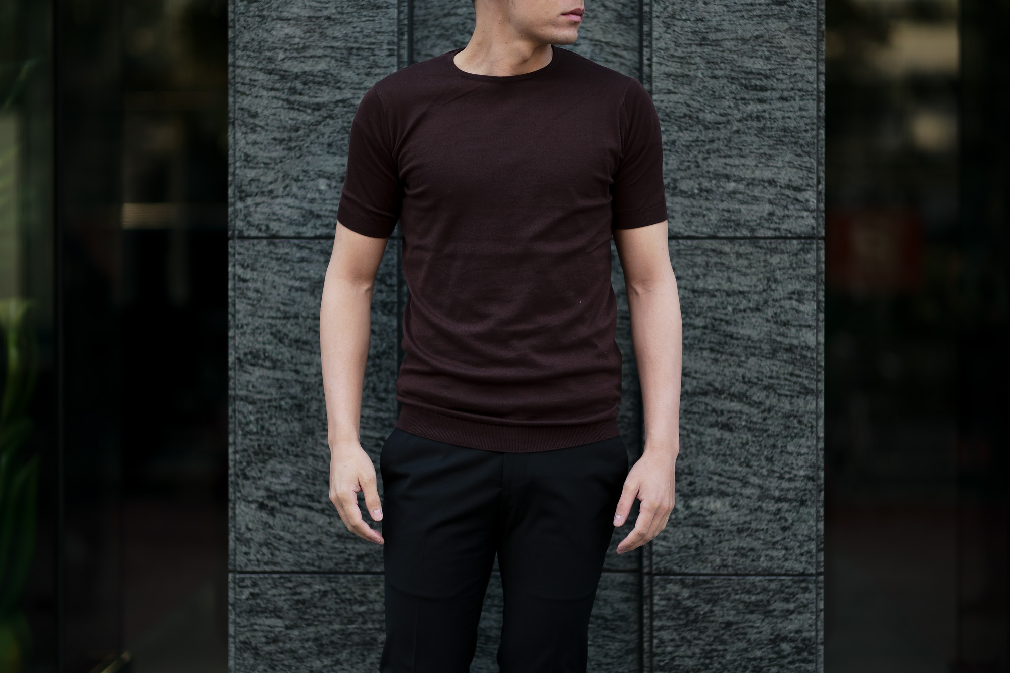 JOHN SMEDLEY(ジョンスメドレー) BELDEN (ベルデン) SEA ISLAND COTTON (シーアイランドコットン) ショートスリーブ コットンニット Tシャツ COFFEE BEAN (コーヒービーン) Made in England (イギリス製) 2020 春夏新作 愛知 名古屋 altoediritto アルトエデリット