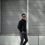 MOORER(ムーレー) VANGI-KM1(バンジー KM1) ナイロン シングル ライダースジャケット NERO(ブラック・08) Made in italy (イタリア製)  2020春夏新作のイメージ