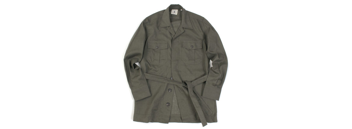 ORIAN (オリアン) LARMY リネンコットン サファリ ジャケット KHAKI (カーキ・75) Made in italy (イタリア製) 2020 春夏新作 【入荷しました】【フリー分発売開始】 愛知 名古屋 altoediritto アルトエデリット