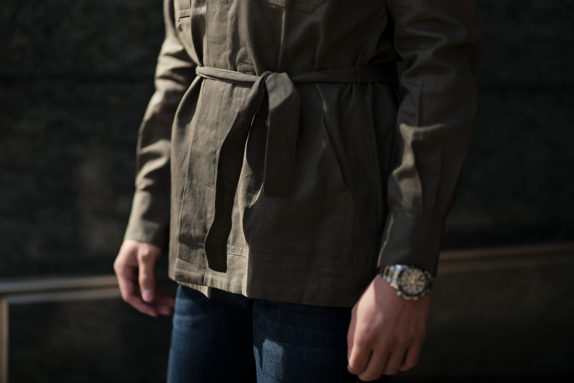 ORIAN (オリアン) LARMY リネンコットン サファリ ジャケット KHAKI (カーキ・75) Made in italy (イタリア製) 2020 春夏新作 愛知 名古屋 altoediritto アルトエデリット