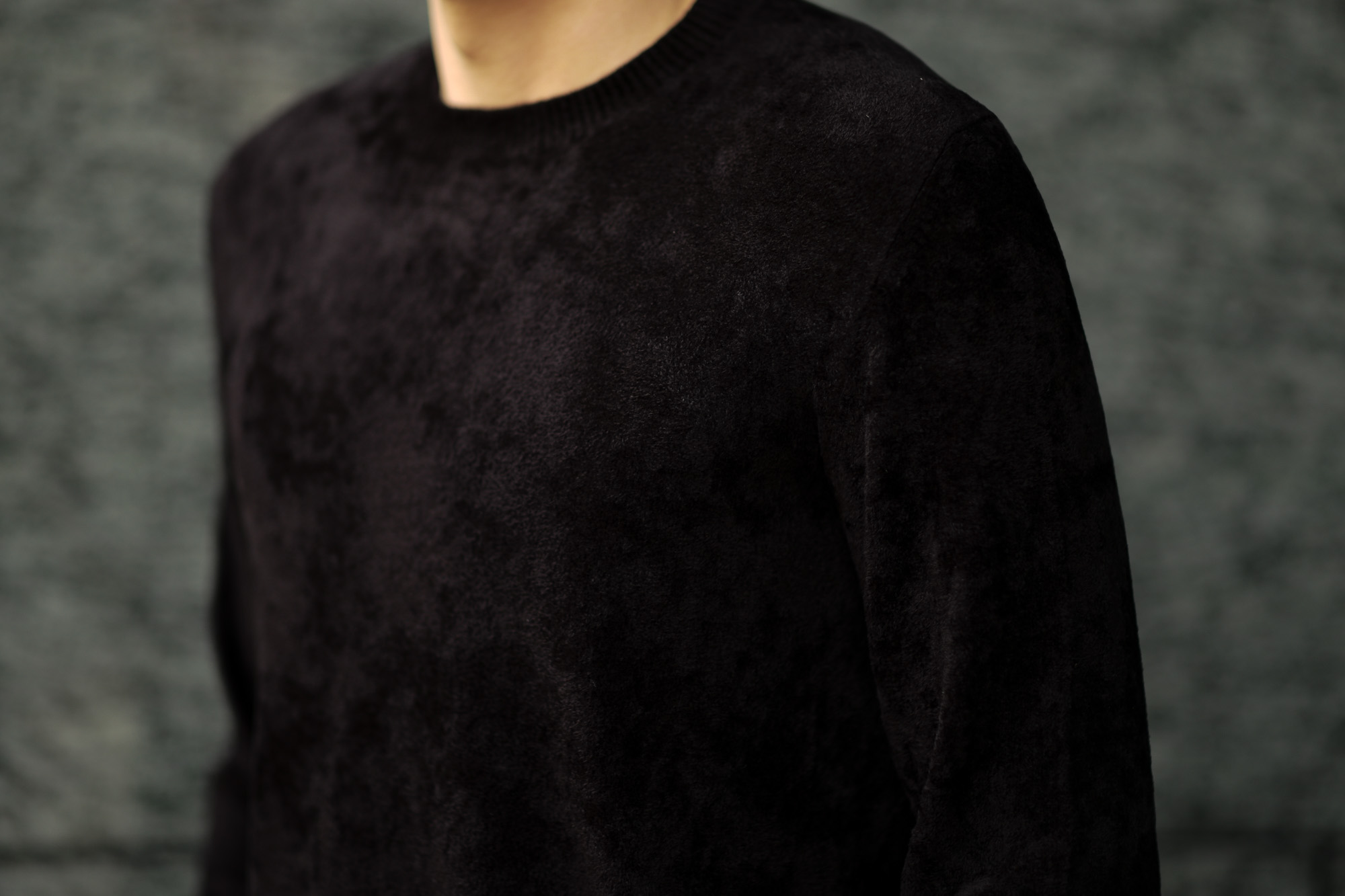 Settefili Cashmere (セッテフィーリ カシミア) Pile Knit Sweater パイルニットセーター BLACK (ブラック・GD03) made in italy (イタリア製)  2020 春夏新作 愛知 名古屋 altoediritto アルトエデリット