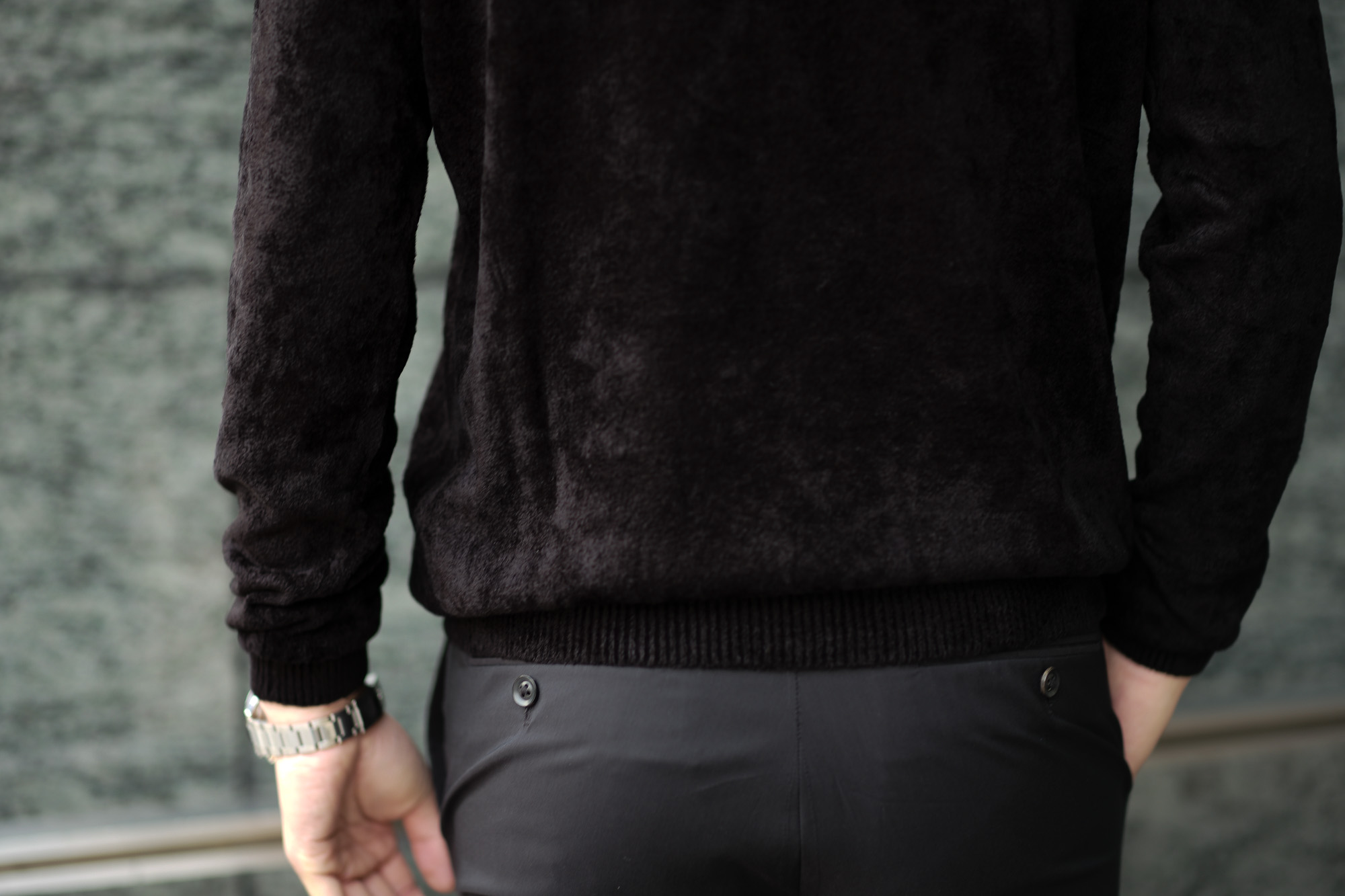 Settefili Cashmere (セッテフィーリ カシミア) Pile Knit Sweater パイルニットセーター BLACK (ブラック・GD03) made in italy (イタリア製)  2020 春夏新作 愛知 名古屋 altoediritto アルトエデリット