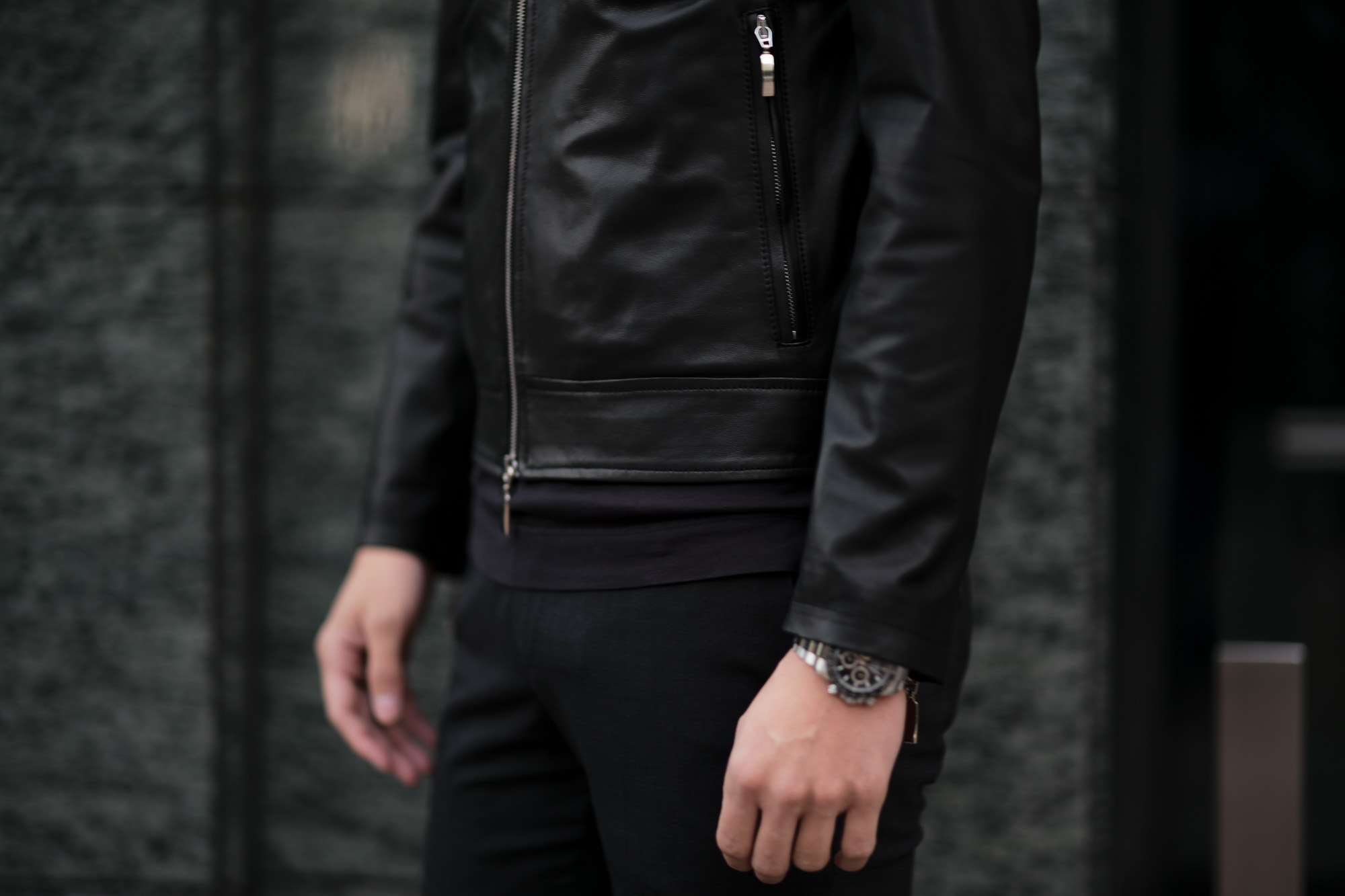 SILENCE(サイレンス) Single Leather Jacket (シングルレザー ジャケット) Goatskin Leather (ゴートスキンレザー) シングル ライダース ジャケット NERO (ブラック) Made in italy (イタリア製) 2020 春夏新作 愛知 名古屋 altoediritto アルトエデリット レザージャケット 