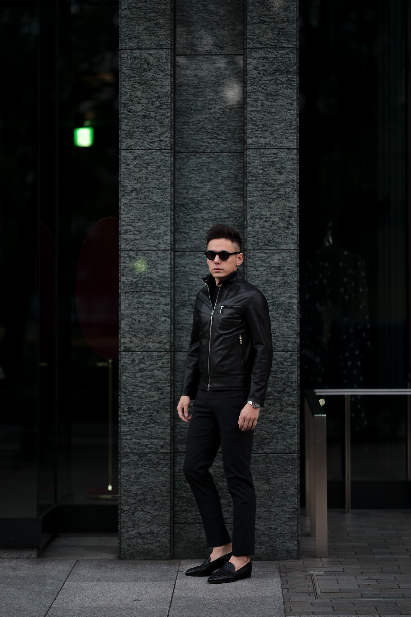 SILENCE(サイレンス) Single Leather Jacket (シングルレザー ジャケット) Goatskin Leather (ゴートスキンレザー) シングル ライダース ジャケット NERO (ブラック) Made in italy (イタリア製) 2020 春夏新作 愛知 名古屋 altoediritto アルトエデリット レザージャケット  