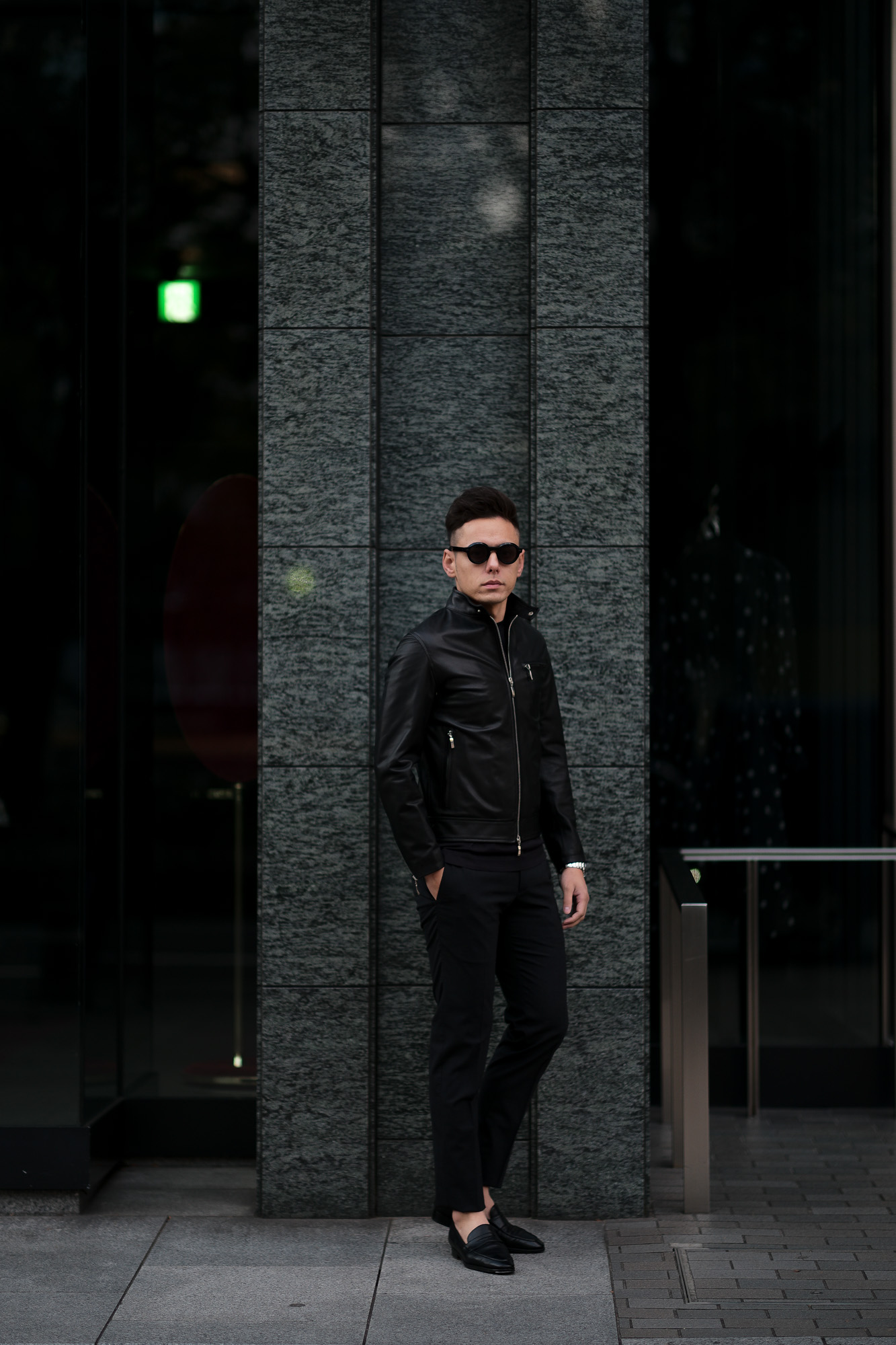 SILENCE(サイレンス) Single Leather Jacket (シングルレザー ジャケット) Goatskin Leather (ゴートスキンレザー) シングル ライダース ジャケット NERO (ブラック) Made in italy (イタリア製) 2020 春夏新作 愛知 名古屋 altoediritto アルトエデリット レザージャケット  