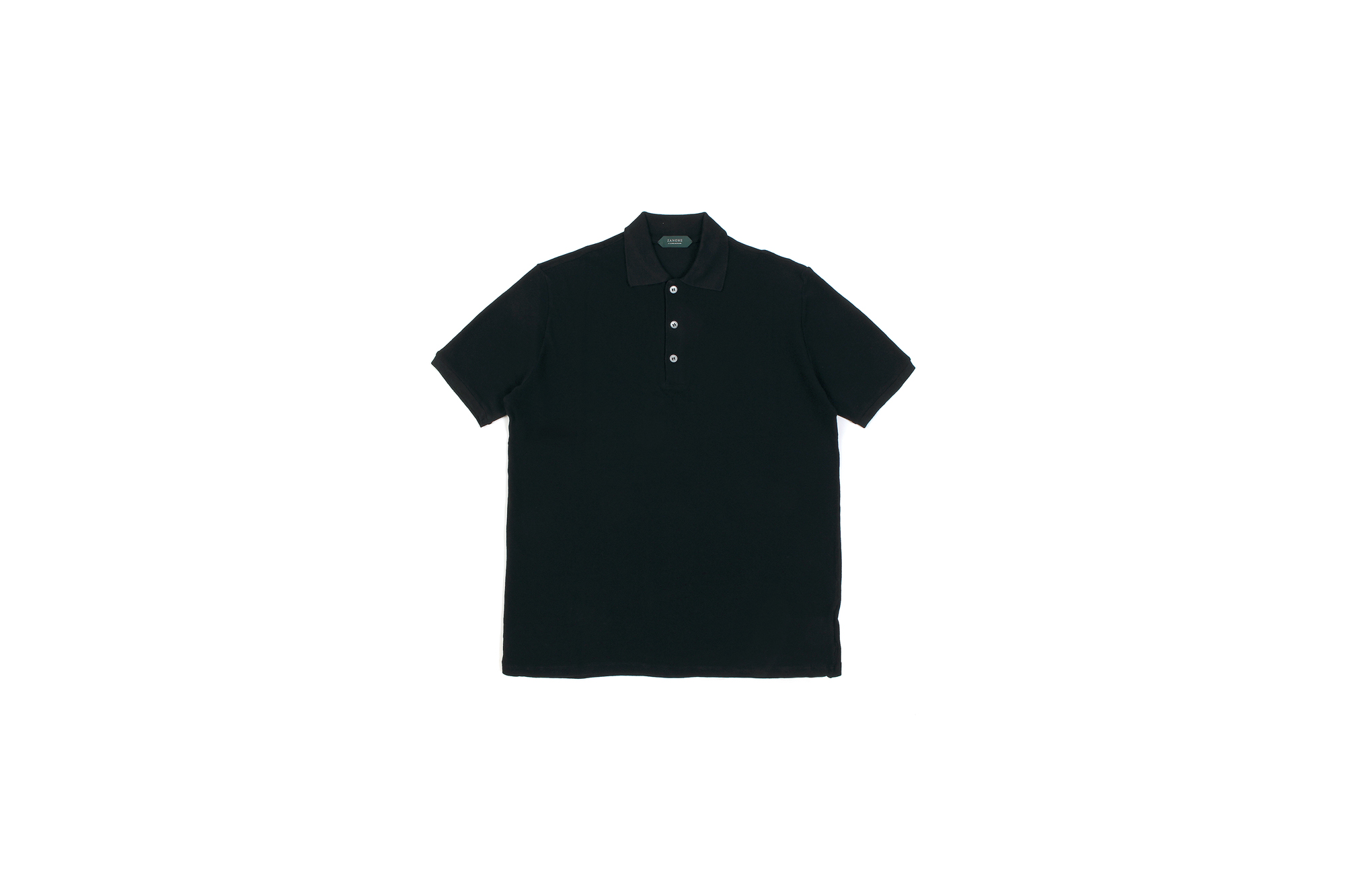 ZANONE(ザノーネ) Pique Polo Shirt ice cotton アイスコットン ピケポロシャツ BLACK (ブラック・Z0015) made in italy (イタリア製) 2020 春夏新作 愛知 名古屋 altoediritto アルトエデリット ポロシャツ