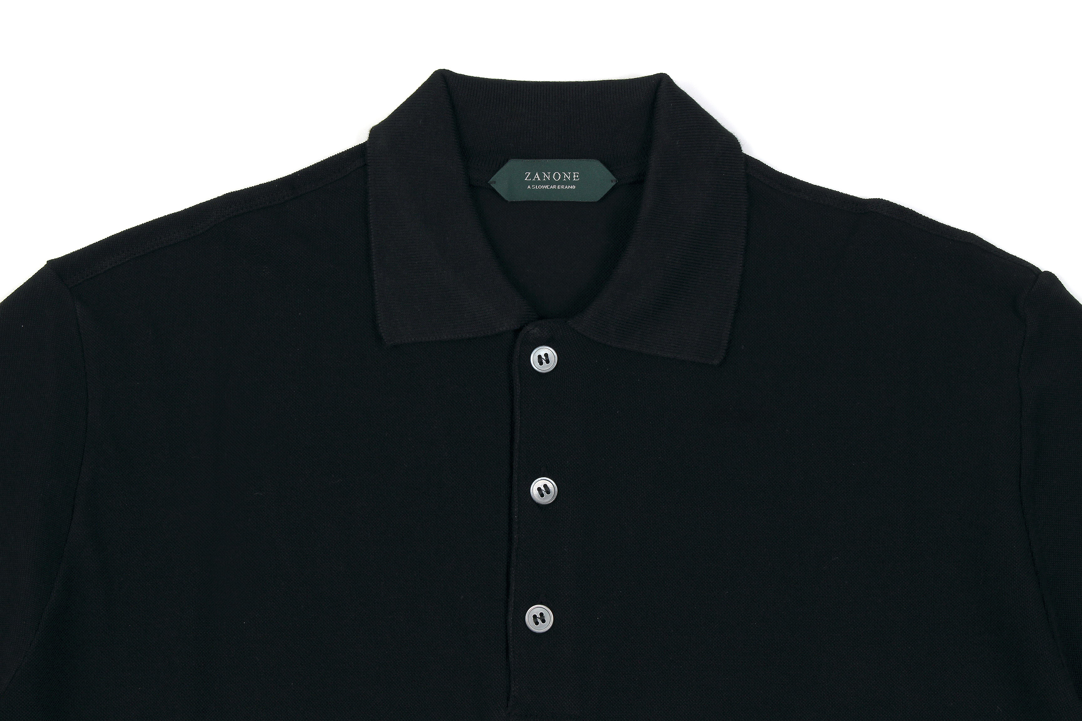 ZANONE(ザノーネ) Pique Polo Shirt ice cotton アイスコットン ピケポロシャツ BLACK (ブラック・Z0015) made in italy (イタリア製) 2020 春夏新作 愛知 名古屋 altoediritto アルトエデリット ポロシャツ