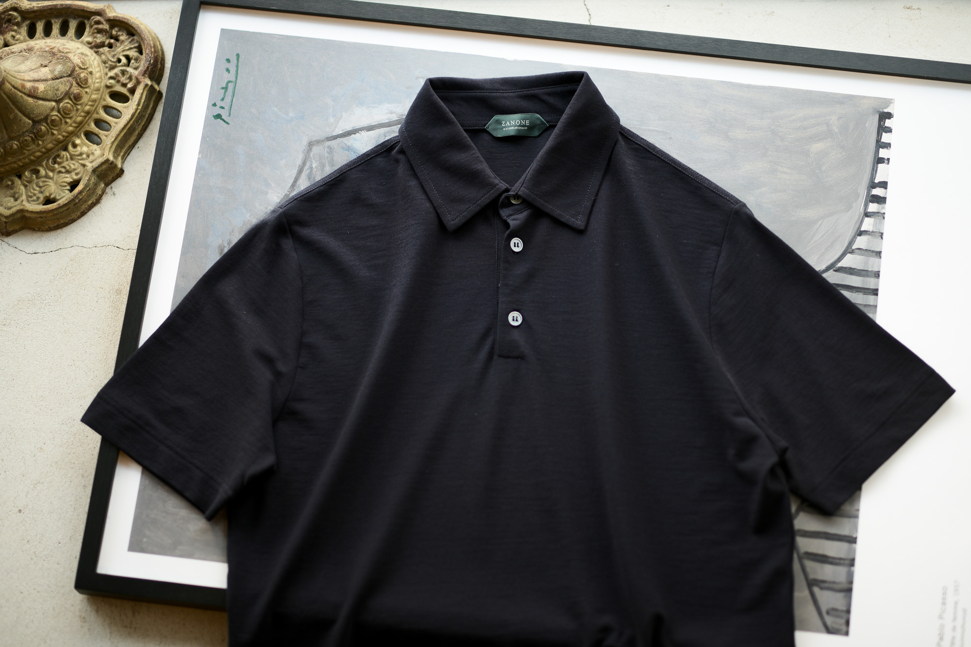 ZANONE(ザノーネ) Polo Shirt ice cotton アイスコットン ポロシャツ NAVY (ネイビー・Z0542) made in italy (イタリア製) 2020春夏新作 愛知 名古屋 altoediritto アルトエデリット