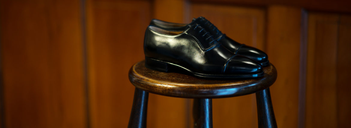 ENZO BONAFE (エンツォボナフェ) ART.3998 mod Straight Tip Shoes Du Puy Vitello デュプイ社ボックスカーフ ストレートチップシューズ NERO (ブラック) made in italy (イタリア製) 2020 春夏新作 【Special Model】【Alto e Diritto 別注】のイメージ