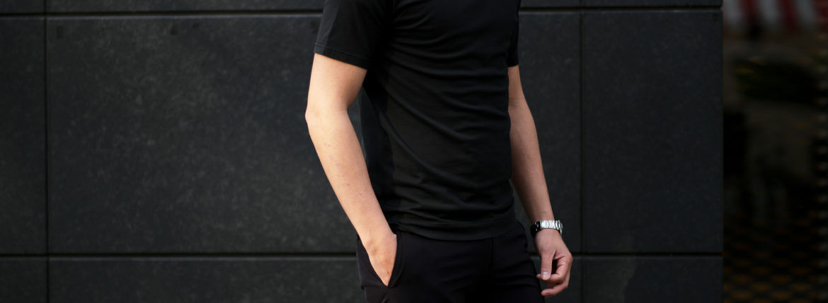 FEDELI(フェデーリ) Crew Neck T-shirt (クルーネック Tシャツ) ギザコットン Tシャツ BLACK (ブラック・36) made in italy (イタリア製) 2020 春夏新作 愛知 名古屋 altoediritto アルトエデリット TEE