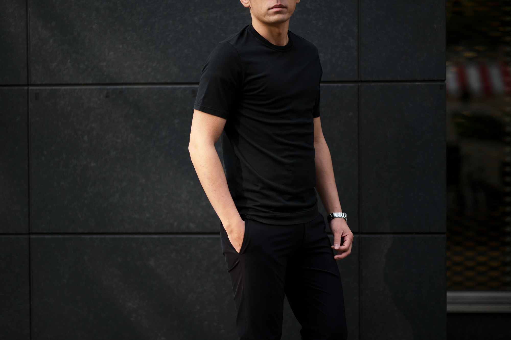 FEDELI(フェデーリ) Crew Neck T-shirt (クルーネック Tシャツ) ギザコットン Tシャツ BLACK (ブラック・36) made in italy (イタリア製) 2020 春夏新作 愛知 名古屋 altoediritto アルトエデリット TEE