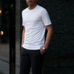 FEDELI(フェデーリ) Crew Neck T-shirt (クルーネック Tシャツ) ギザコットン Tシャツ WHITE (ホワイト・41) made in italy (イタリア製) 2020  【第3便入荷しました】【フリー分発売開始】のイメージ