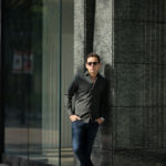 Finamore (フィナモレ) SEUL ITALIAN COLOR STRETCH COTTON SHIRTS ストレッチコットン ワンピースカラー シャツ OLIVE (オリーブ) made in italy (イタリア製) 2020 春夏新作のイメージ