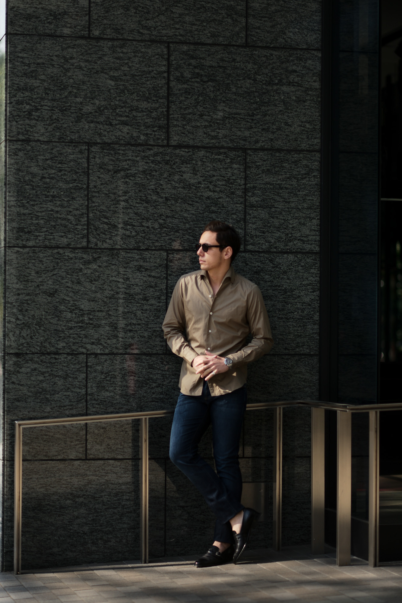 Finamore (フィナモレ) SEUL ITALIAN COLOR COTTON POPLIN SHIRTS コットンポプリン ワンピースカラー シャツ BEIGE (ベージュ・39) made in italy (イタリア製) 2020 春夏新作 愛知 名古屋 altoediritto アルトエデリット