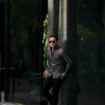 Finamore (フィナモレ) SEUL ITALIAN COLOR COTTON POPLIN SHIRTS コットンポプリン ワンピースカラー シャツ GRAY (グレー・42) made in italy (イタリア製) 2020 春夏新作のイメージ