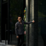 Finamore (フィナモレ) SEUL ITALIAN COLOR COTTON POPLIN SHIRTS コットンポプリン ワンピースカラー シャツ GRAY (グレー・42) made in italy (イタリア製) 2020 春夏新作のイメージ