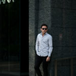 Finamore (フィナモレ) SEUL ITALIAN COLOR COTTON POPLIN SHIRTS コットンポプリン ワンピースカラー シャツ LIGHT GRAY (ライトグレー・41) made in italy (イタリア製) 2020 春夏新作のイメージ
