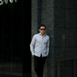 Finamore (フィナモレ) SEUL ITALIAN COLOR COTTON POPLIN SHIRTS コットンポプリン ワンピースカラー シャツ LIGHT GRAY (ライトグレー・41) made in italy (イタリア製) 2020 春夏新作のイメージ