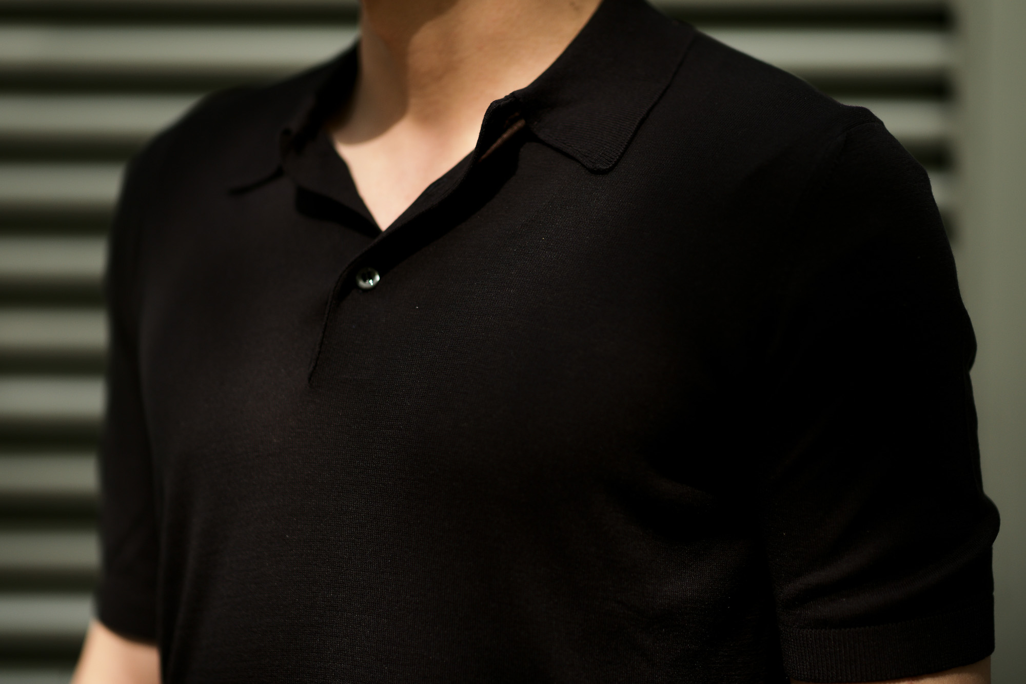 Gran Sasso (グランサッソ) Silk Knit Polo Shirt (シルクニットポロシャツ) SETA (シルク 100%) シルク ニット ポロシャツ BLACK (ブラック・099) made in italy (イタリア製) 2020 春夏新作  愛知 名古屋 altoediritto アルトエデリット