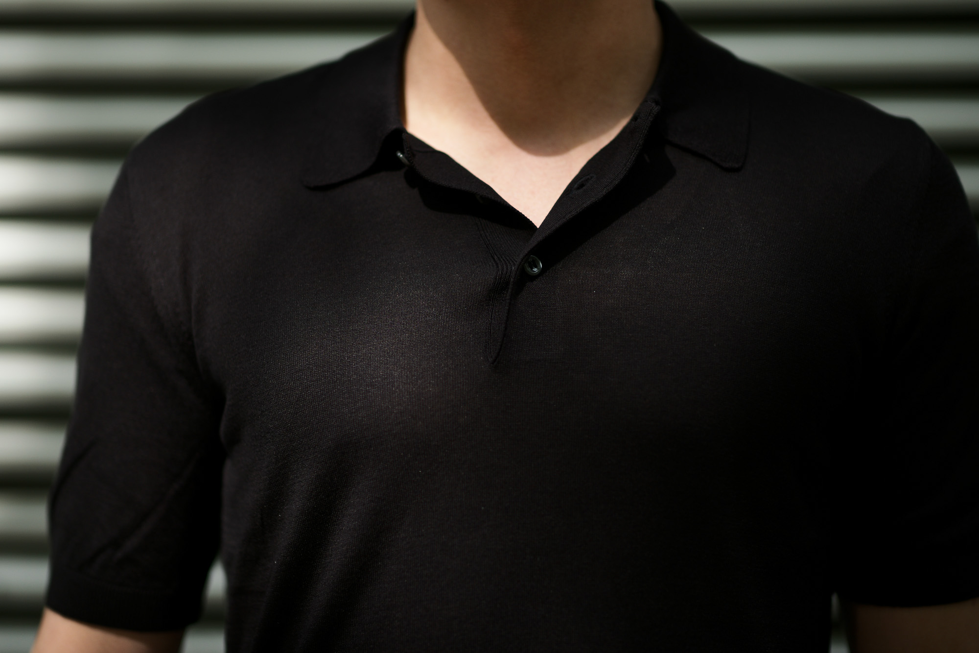 Gran Sasso (グランサッソ) Silk Knit Polo Shirt (シルクニットポロシャツ) SETA (シルク 100%) シルク ニット ポロシャツ BLACK (ブラック・099) made in italy (イタリア製) 2020 春夏新作  愛知 名古屋 altoediritto アルトエデリット