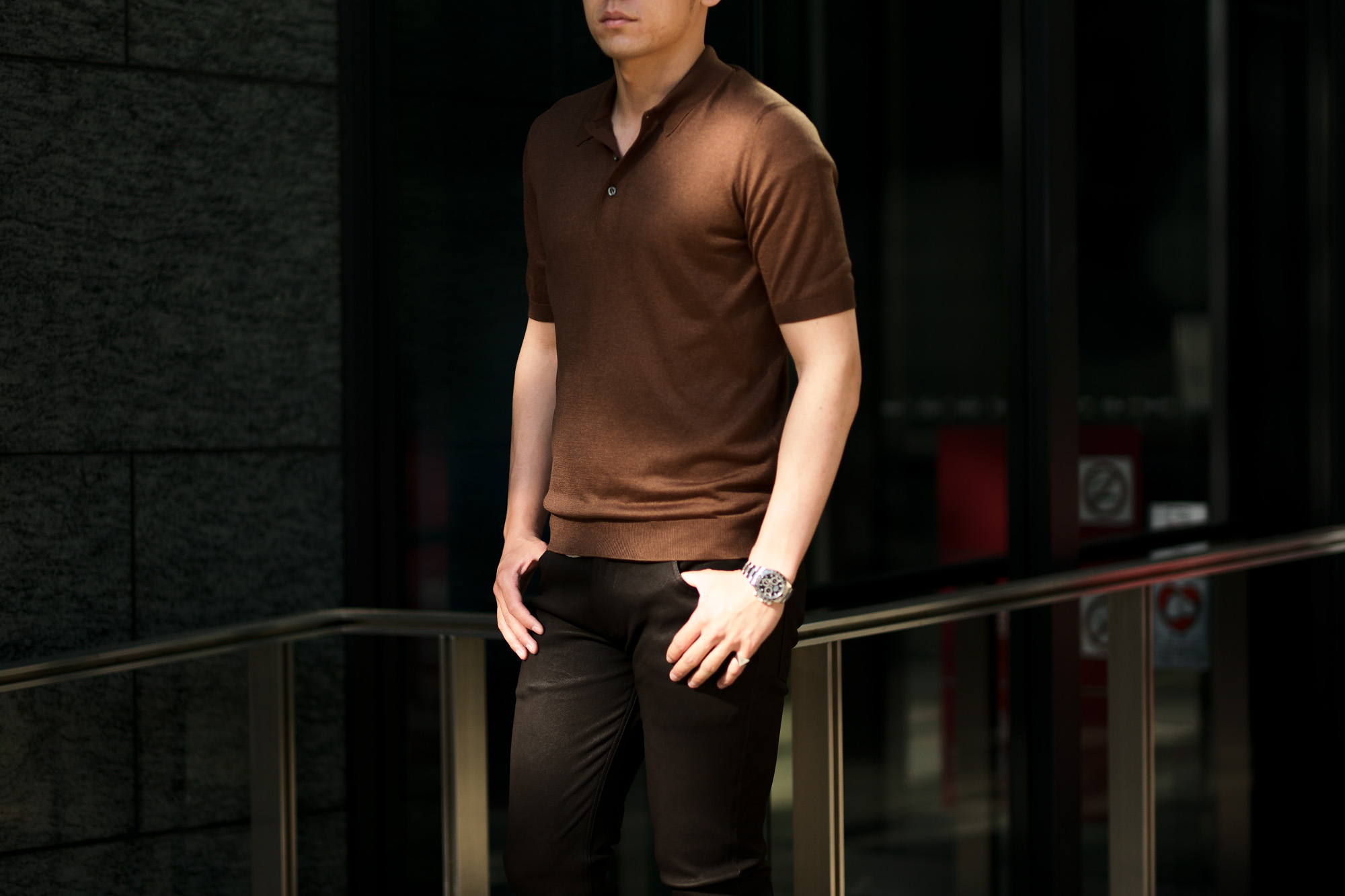 Gran Sasso (グランサッソ) Silk Knit Polo Shirt (シルクニットポロシャツ) SETA (シルク 100%) シルク ニット ポロシャツ GOLD (ゴールド・170) made in italy (イタリア製) 2020 春夏新作  愛知 名古屋 altoediritto アルトエデリット