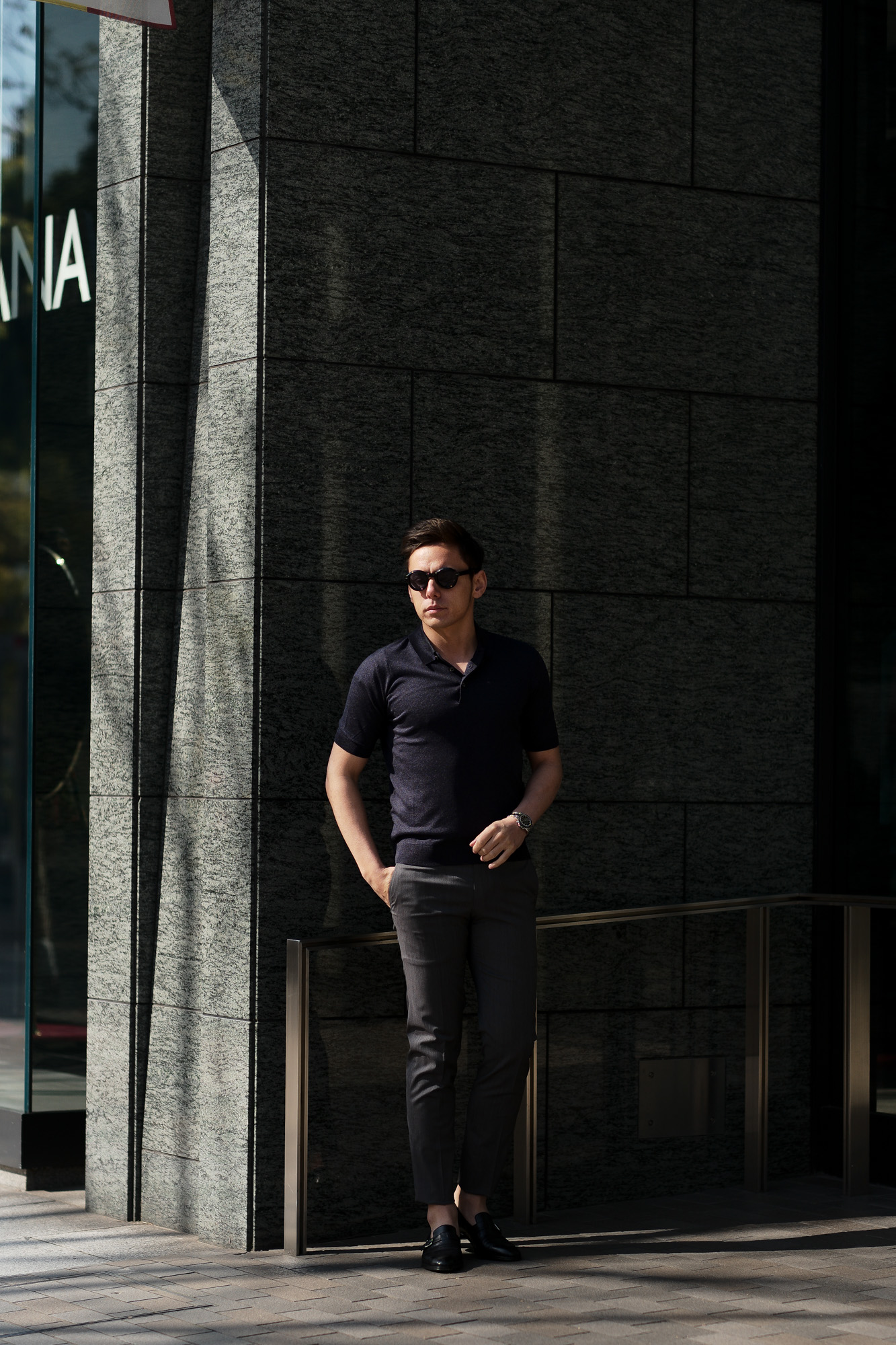 Gran Sasso (グランサッソ) Silk Knit Polo Shirt (シルクニットポロシャツ) SETA (シルク 100%) シルク ニット ポロシャツ NAVY (ネイビー・597) made in italy (イタリア製) 2020 春夏新作 愛知 名古屋 altoediritto アルトエデリット