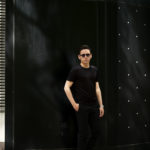 Gran Sasso (グランサッソ) Silk T-shirt (シルク Tシャツ) SETA (シルク 100%) ショートスリーブ シルク Tシャツ BLACK (ブラック・303) made in italy (イタリア製) 2020 春夏新作のイメージ