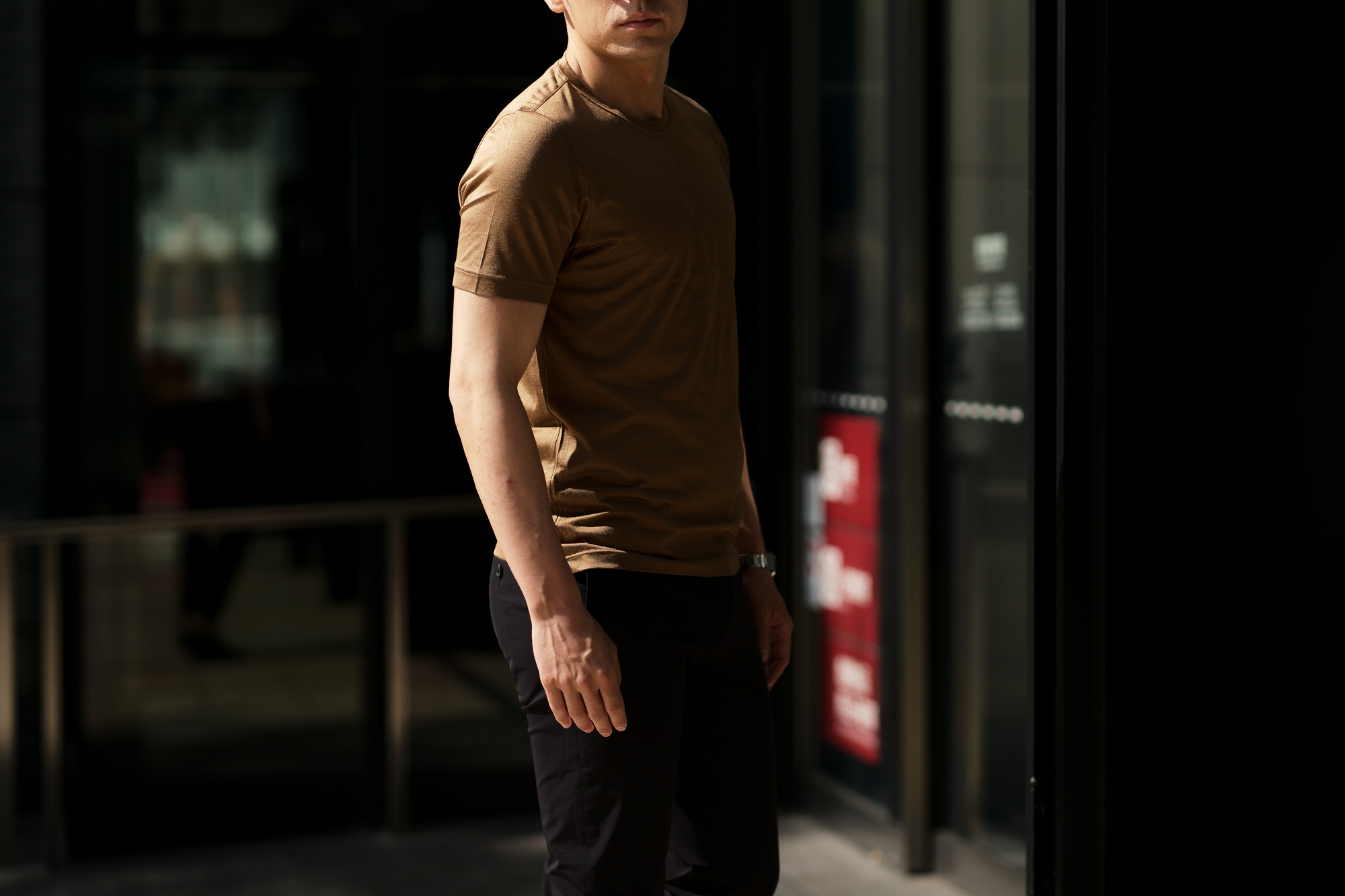 Gran Sasso (グランサッソ) Silk T-shirt (シルク Tシャツ) SETA (シルク 100%) ショートスリーブ シルク Tシャツ GOLD (ゴールド・160) made in italy (イタリア製) 2020 春夏新作  愛知 名古屋 altoediritto アルトエデリット