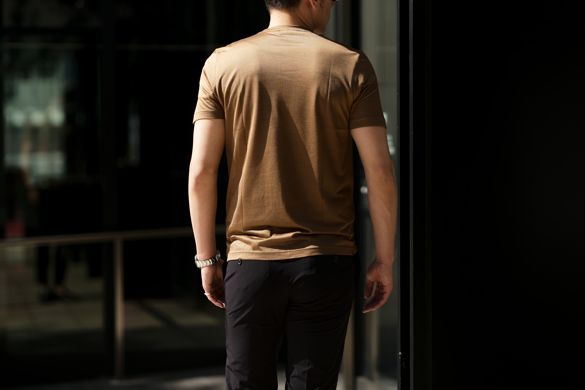 Gran Sasso (グランサッソ) Silk T-shirt (シルク Tシャツ) SETA (シルク 100%) ショートスリーブ シルク Tシャツ GOLD (ゴールド・160) made in italy (イタリア製) 2020 春夏新作  愛知 名古屋 altoediritto アルトエデリット