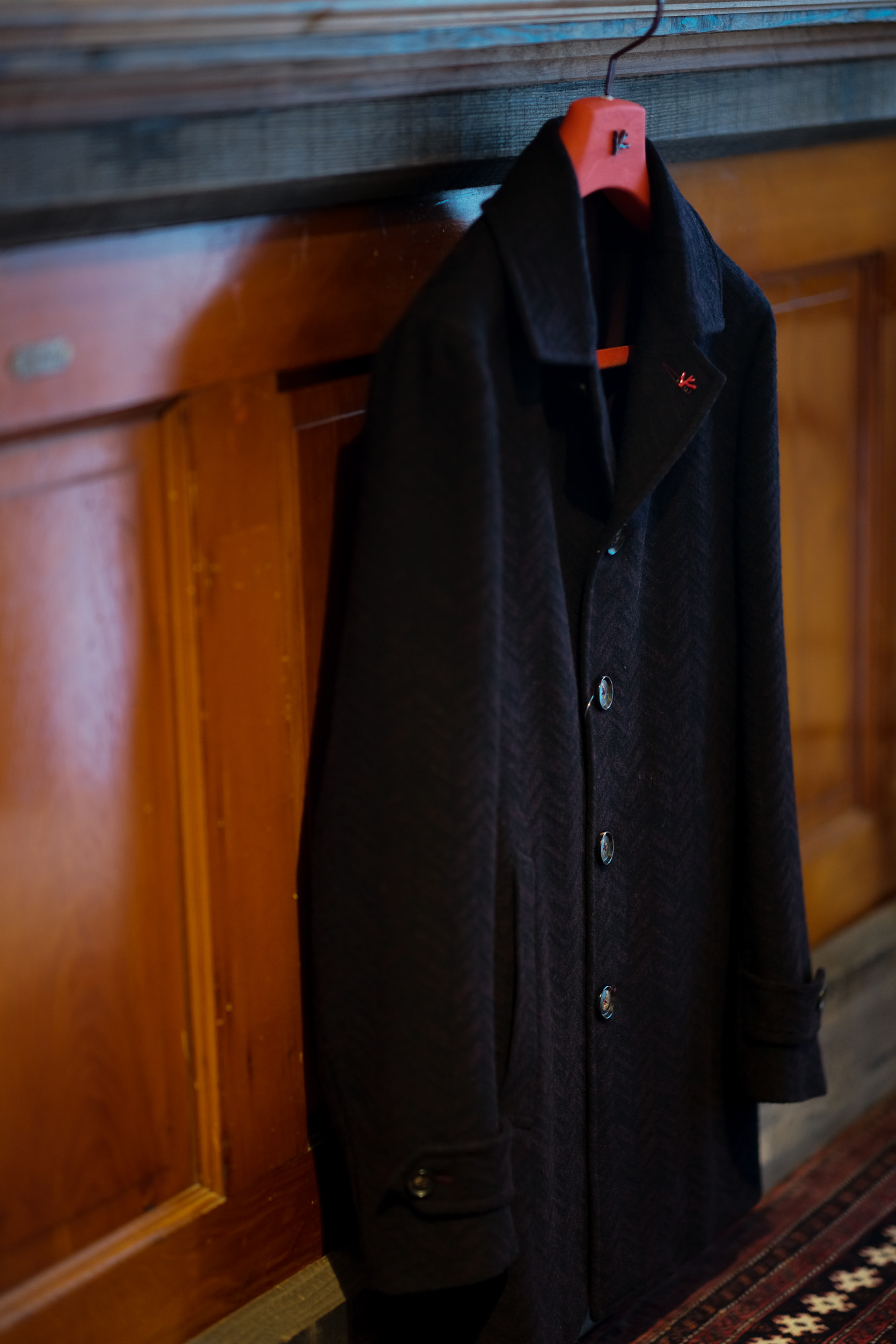 ISAIA (イザイア) CAPPOTTO (カッポット) グレンチェック フラノウール カーコート BLACK (ブラック・990) Made in italy (イタリア製) 2020 秋冬 【ご予約受付中】 愛知 名古屋 altoediritto アルトエデリット