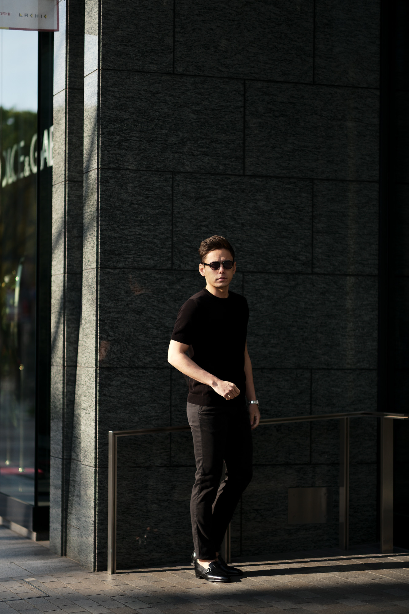 ZANONE(ザノーネ) Knit T-shirt (ニット Tシャツ) コットンニット Tシャツ BLACK (ブラック・Z3369) made in italy (イタリア製) 2020 春夏新作  愛知 名古屋 altoediritto アルトエデリット