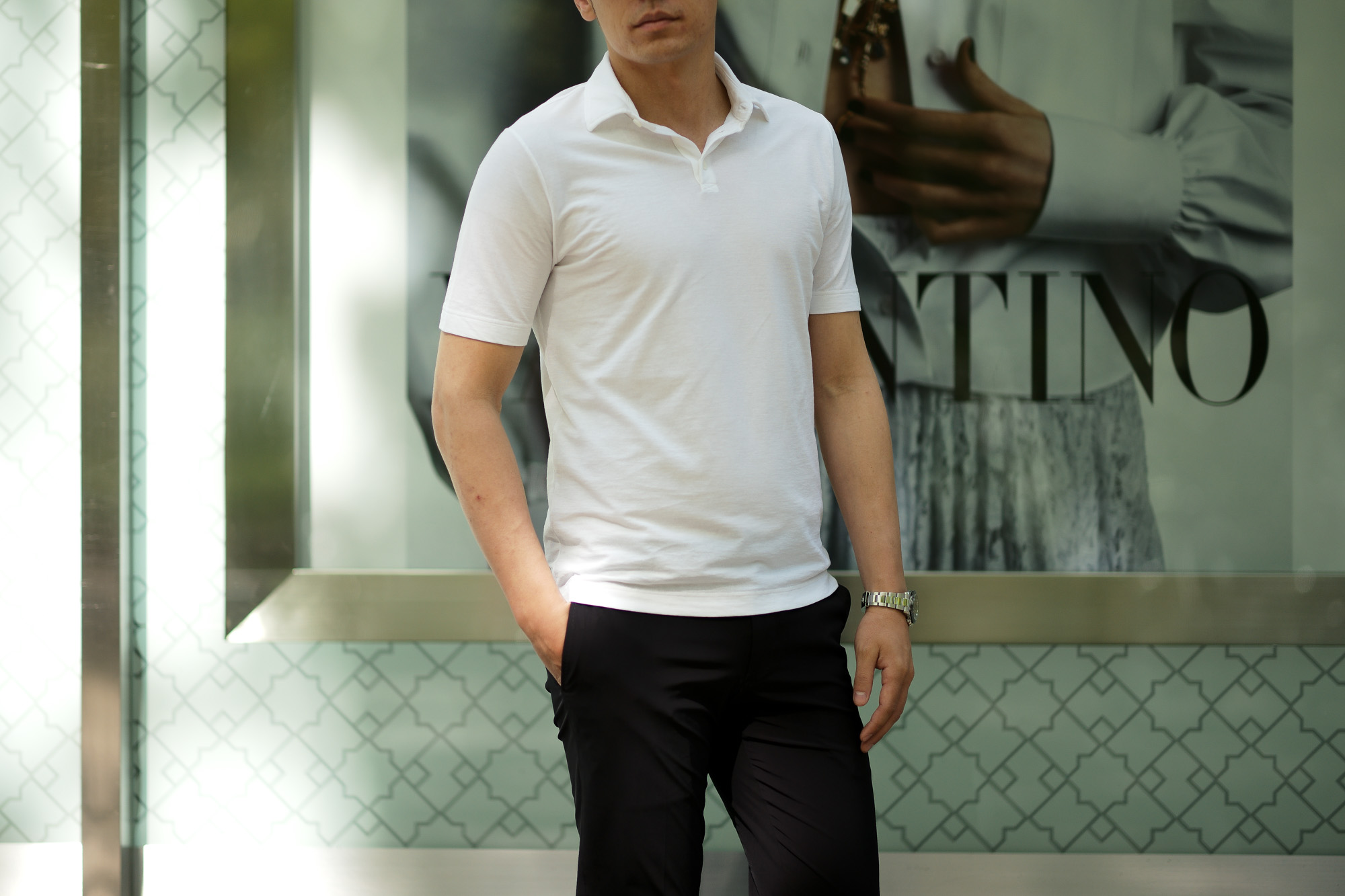 ZANONE(ザノーネ) Polo Shirt ice cotton アイスコットン ポロシャツ WHITE (ホワイト・Z0001) made in italy (イタリア製) 2020春夏新作 愛知 名古屋 altoediritto アルトエデリット" wid