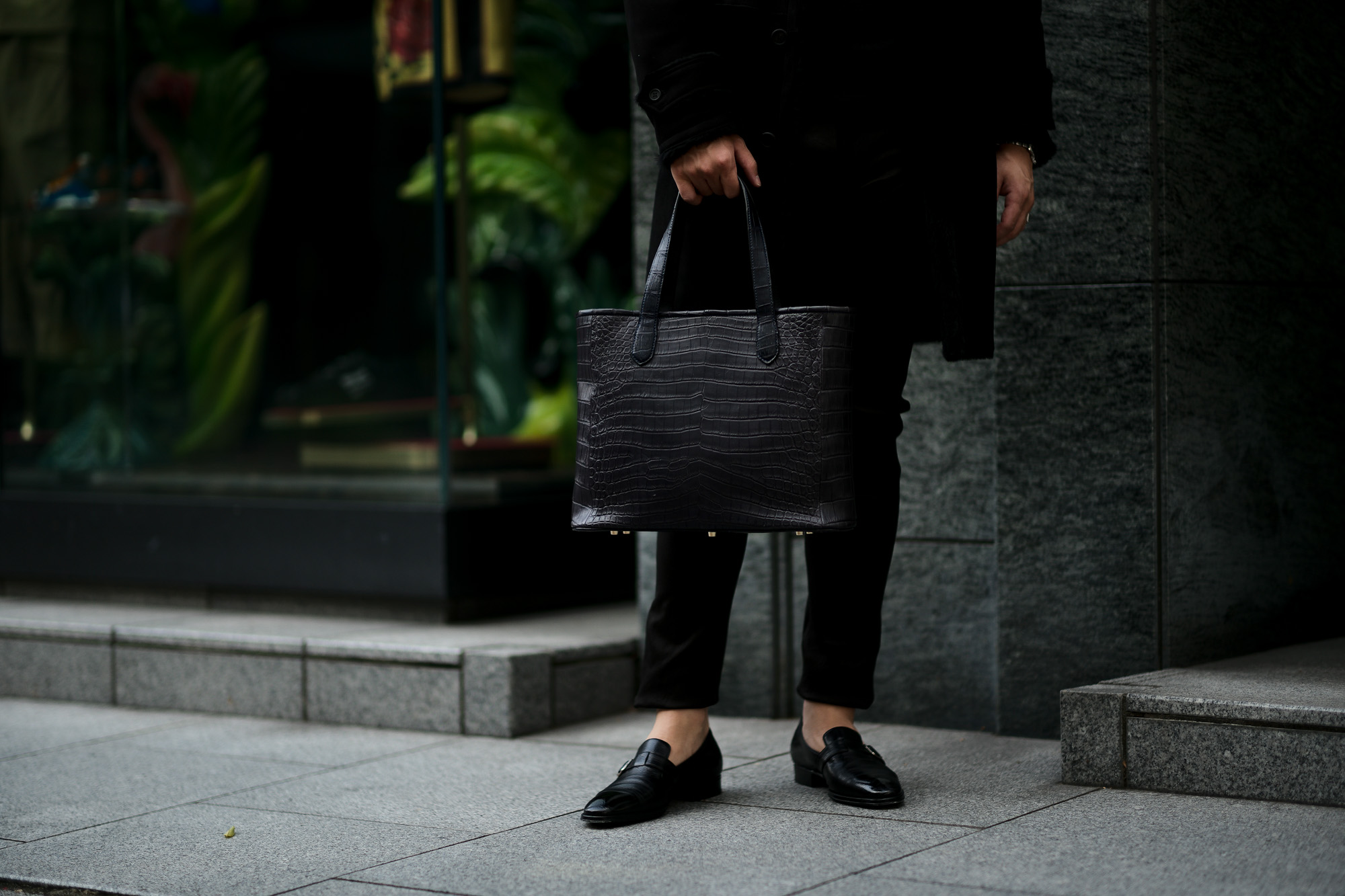 Cisei × 山本製鞄 (シセイ × 山本製鞄) Crocodile Tote Bag Medium