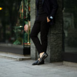 cuervo bopoha (クエルボ ヴァローナ) Sartoria Collection (サルトリア コレクション) Brad (ブラッド) 2WAY SUPER COMFORT JERSEY ストレッチ ジャージ スラックス BLACK (ブラック) MADE IN JAPAN (日本製) 2020 秋冬 【ご予約受付中】のイメージ