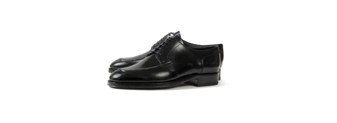 ENZO BONAFE(エンツォボナフェ) ART.EB-21 Apron Front Derby Shoes Du Puy Vitello デュプイ社ボックスカーフ エプロンフロントダービー Uチップシューズ NERO (ブラック) made in italy (イタリア製) 2020 秋冬新作 【入荷しました】【フリー分発売開始】愛知 名古屋 altoediritto アルトエデリット ドレスシューズ