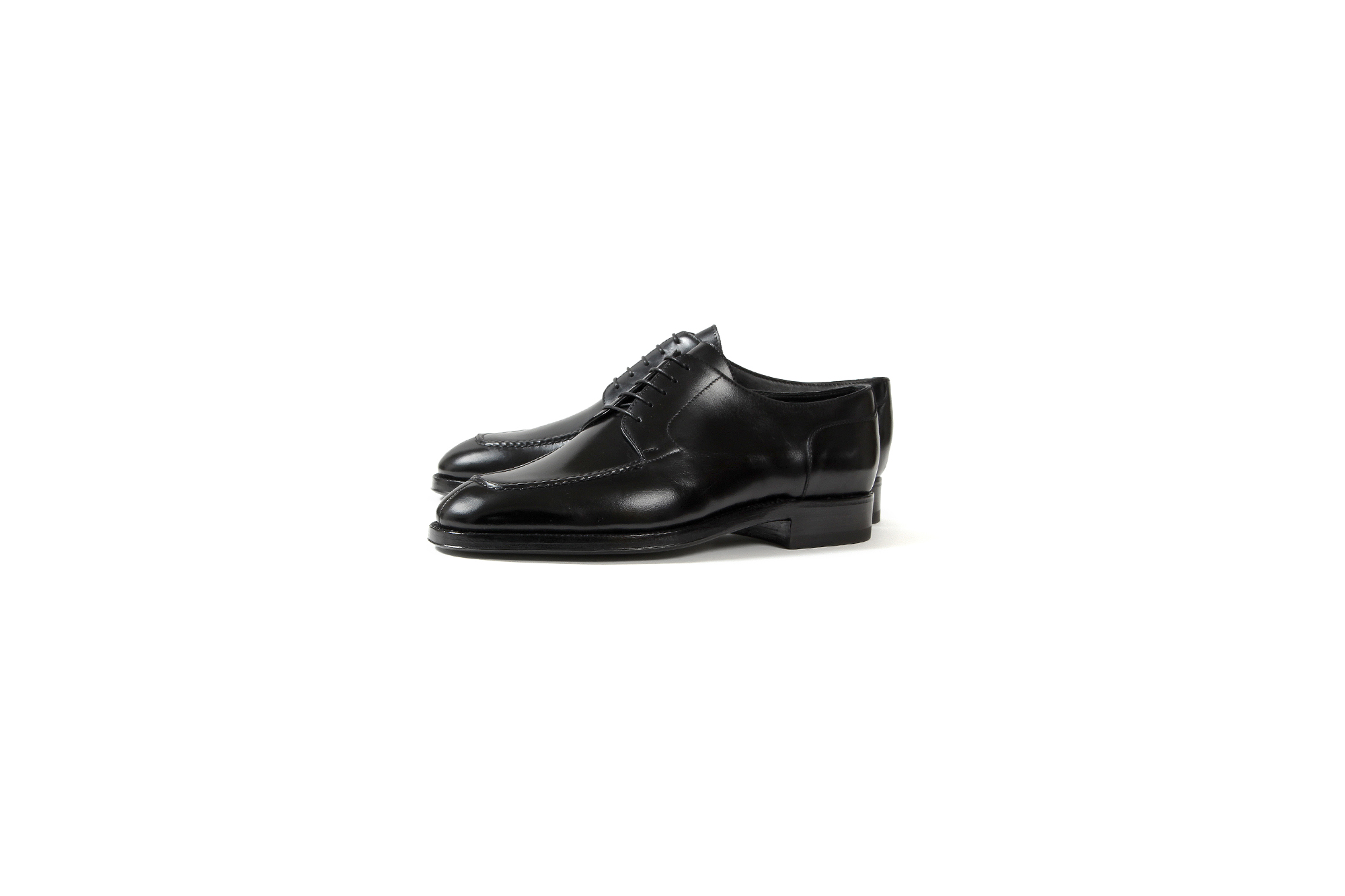 ENZO BONAFE(エンツォボナフェ) ART.EB-21 Apron Front Derby Shoes Du Puy Vitello デュプイ社ボックスカーフ エプロンフロントダービー Uチップシューズ NERO (ブラック) made in italy (イタリア製) 2020 秋冬新作 【入荷しました】【フリー分発売開始】愛知 名古屋 altoediritto アルトエデリット ドレスシューズ