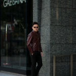 Georges de Patricia (ジョルジュ ド パトリシア) Carrera (カレラ) 925 STERLING SILVER (925 スターリングシルバー) Super Soft Shrunken Deer skin (スーパー ソフト シュランケン ディアスキン) シングルライダースジャケット BURGUNDY (バーガンディー) 2020のイメージ